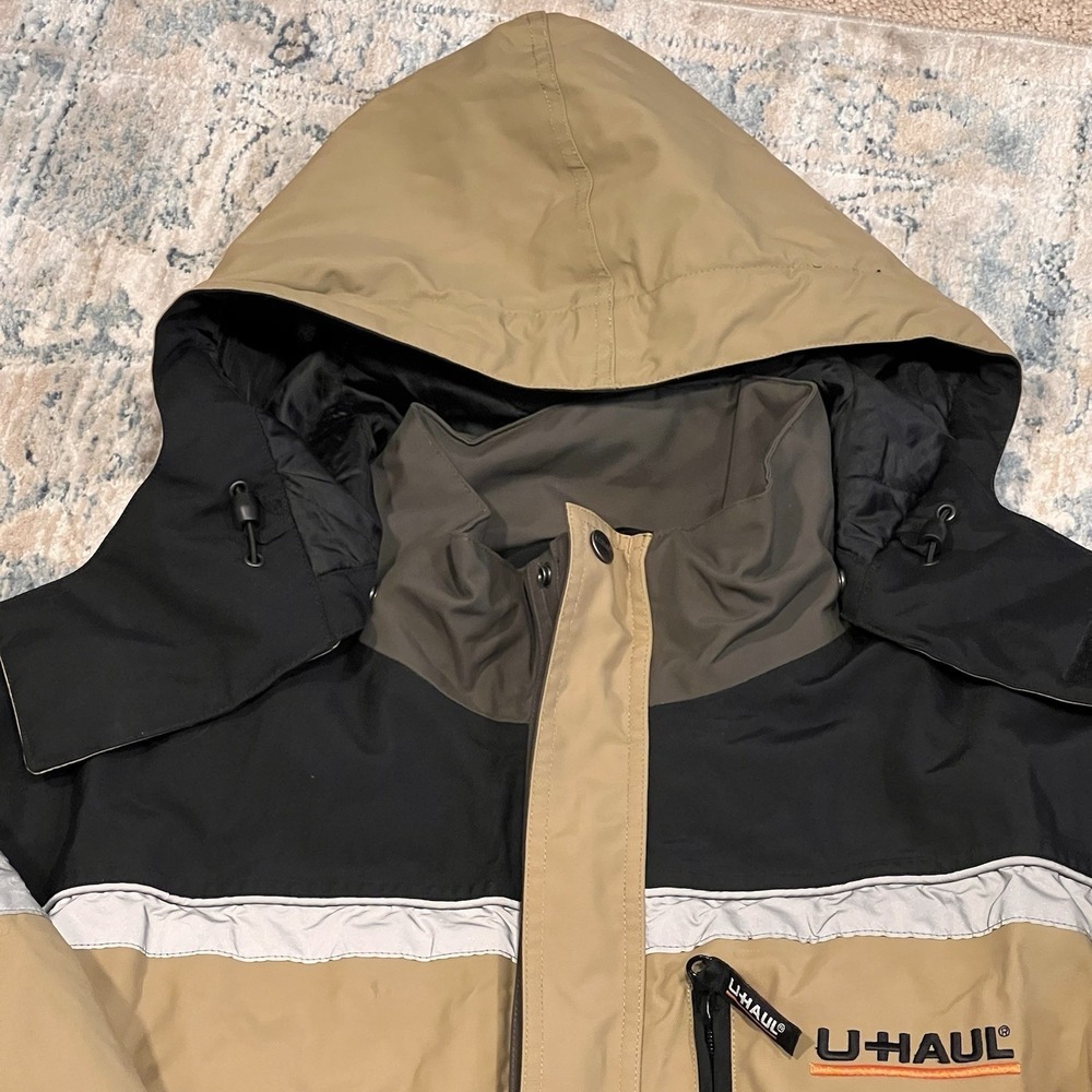 UHaul Men's Full Zip Jacket Coat Reflective Hooded Insulated 4XL Employee U-haul - Picture 9 of 13